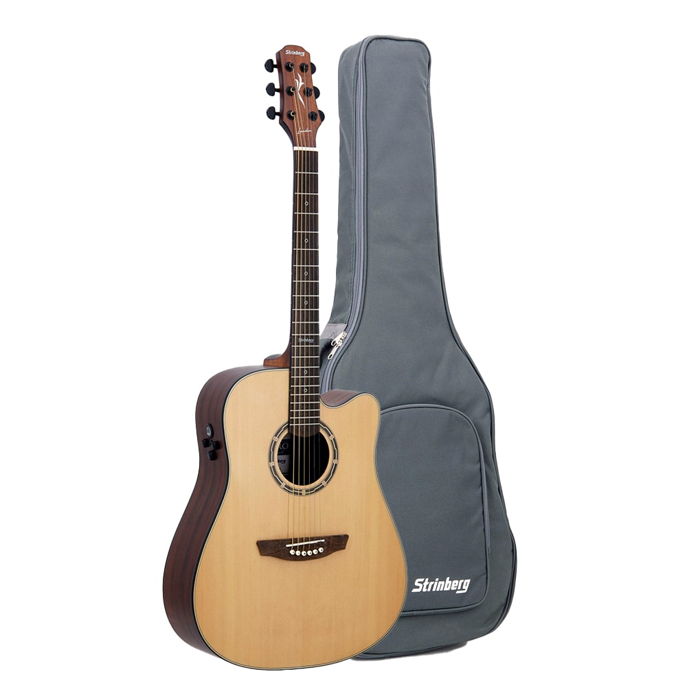 Violão Strinberg London LE50C NS Natural Satin Eletroacústico Aço C/ Bag