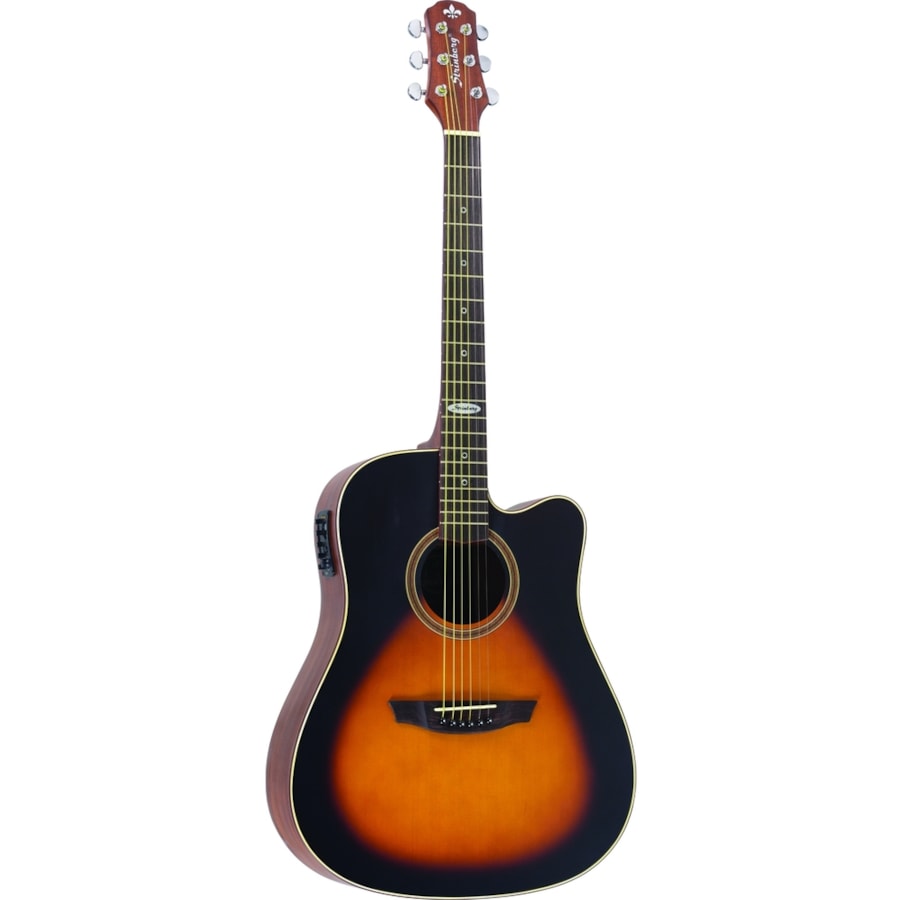 Violão Strinberg SD200C HBS Black Series Folk de Aço C/ Afinador Honeyburst Fosco Violão Strinberg SD200C HBS Black Series Folk de Aço C/ Afinador Honeyburst Fosco