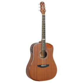 Violão Strinberg SD201HCR MGS Black Series Plus Folk Eletroacústico de Aço C/ Arm Rest, Afinador e Bag Marrom Fosco