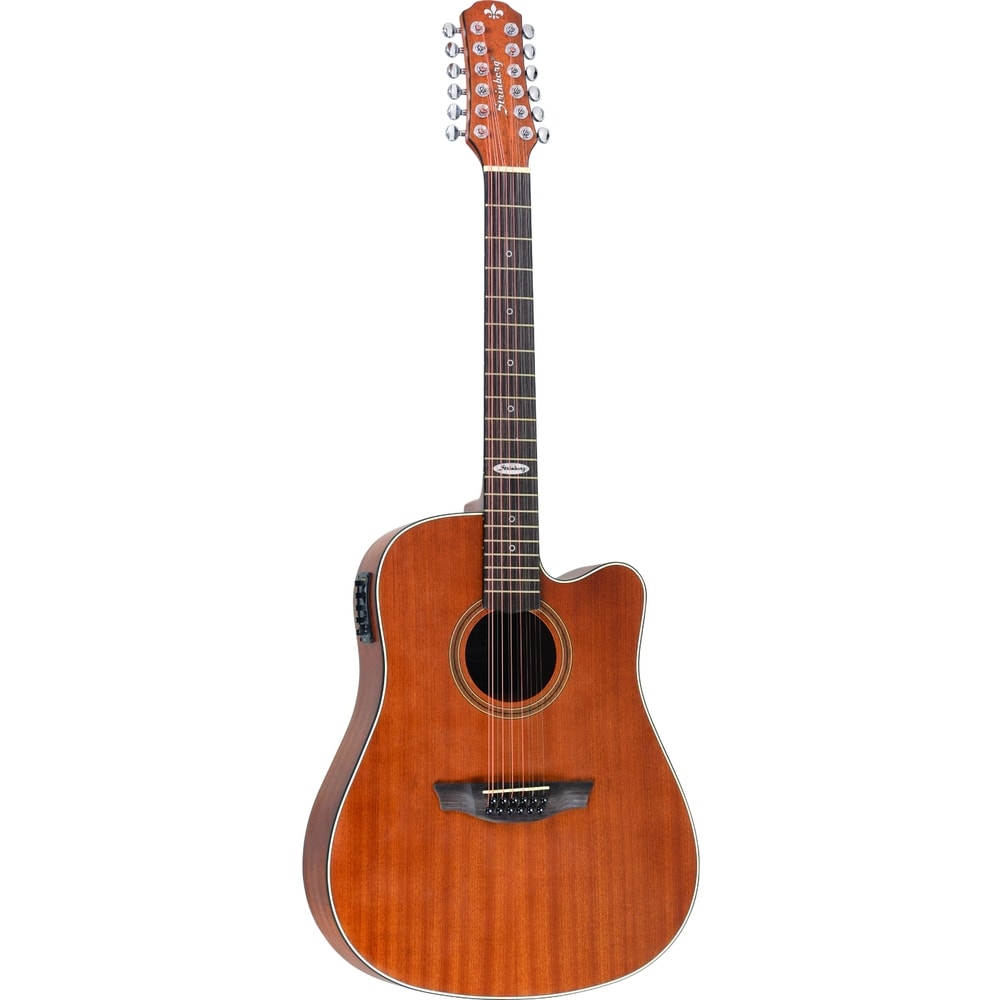 Violão Strinberg SD220C MGS Black Series Folk 12 Cordas de Aço C/ Afinador Mahogany Fosco