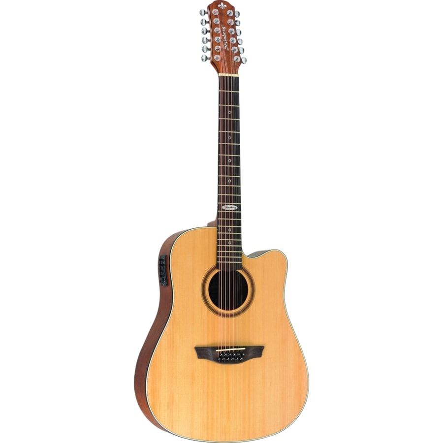 Violão Strinberg SD220C NS Black Series Folk 12 Cordas de Aço C/ Afinador Natural Fosco