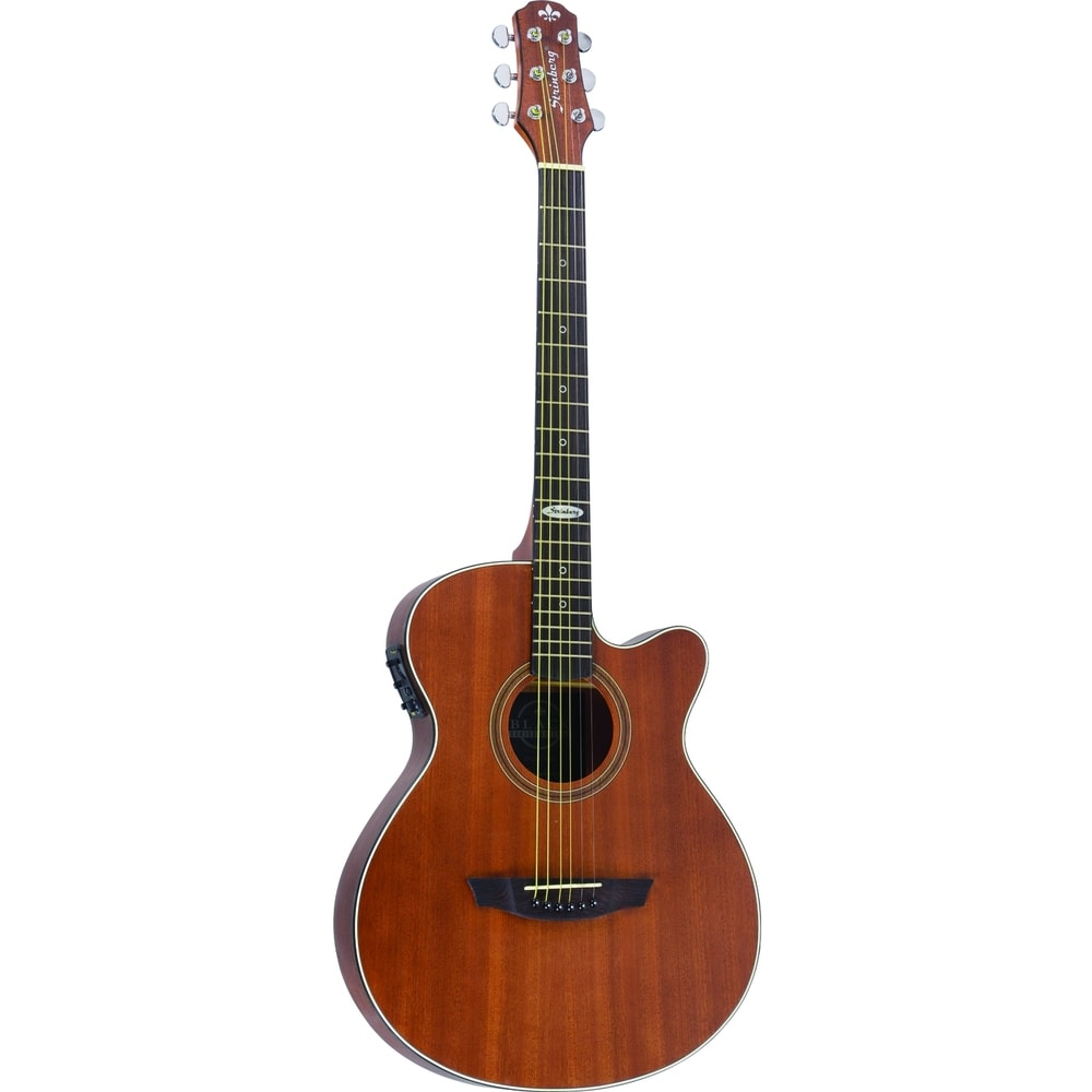 Violão Strinberg SF200C MGS Black Series Super Flat De Aço C/ Afinador Mahogany Fosco