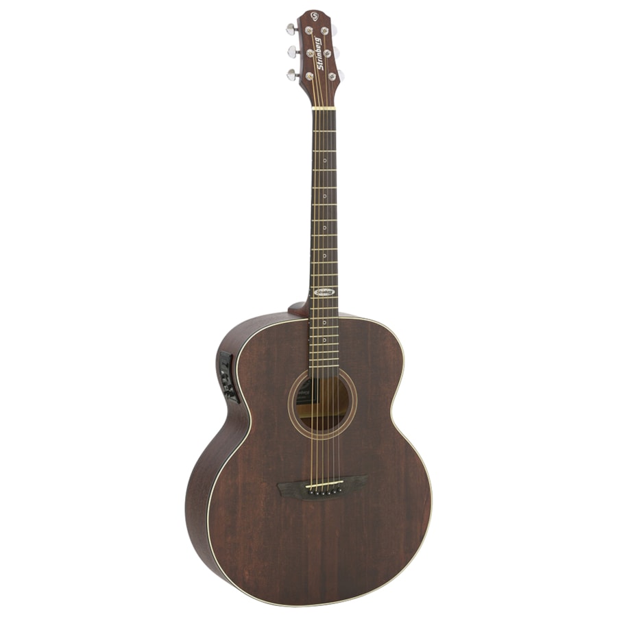 Violão Strinberg SJ200 SMS Black Series Semi Jumbo de Aço C/ Afinador Smoked Fosco Violão Strinberg SJ200 SMS Black Series Semi Jumbo de Aço C/ Afinador Smoked Fosco