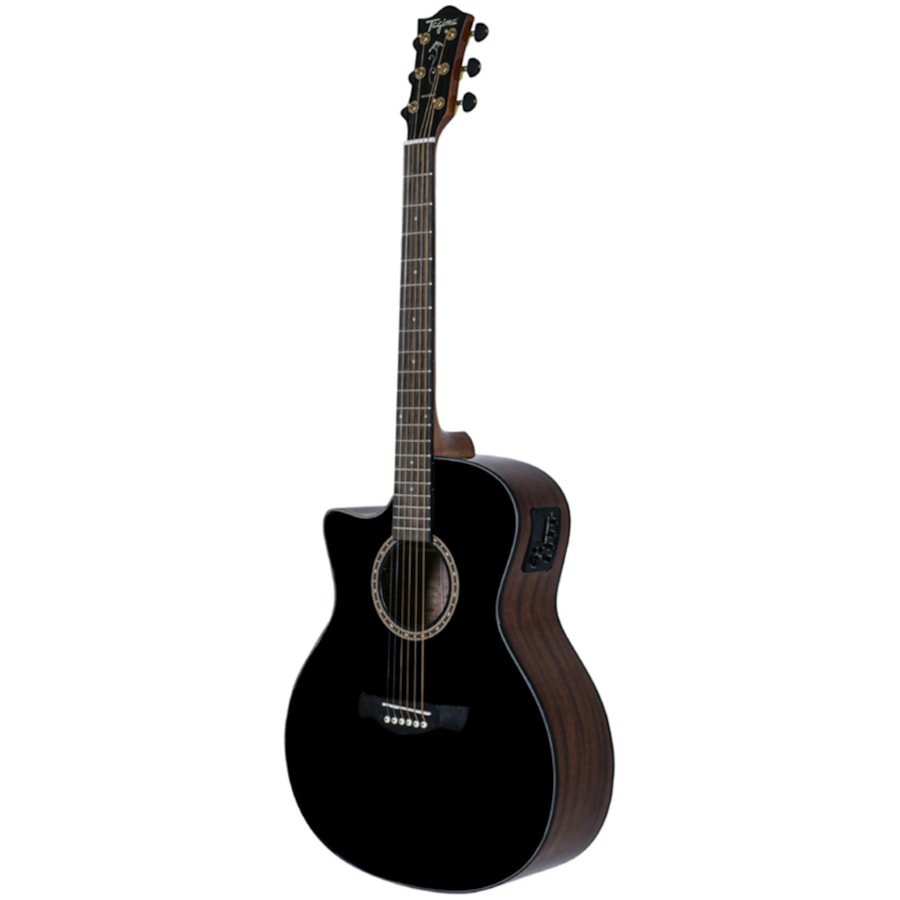 Violão Tagima California BK LH Collection Series Medium Jumbo de Aço C/ Afinador Preto Canhoto
