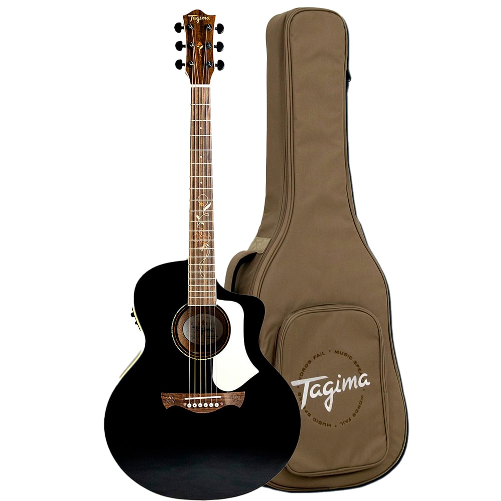 Violão Tagima FS700 BK Florens Series Eletroacústico De Aço C/ Bag 