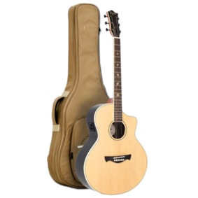 Violão Tagima Halifax NTOP Canada Natural Fosco Aço Pré Fishman C/ Bag