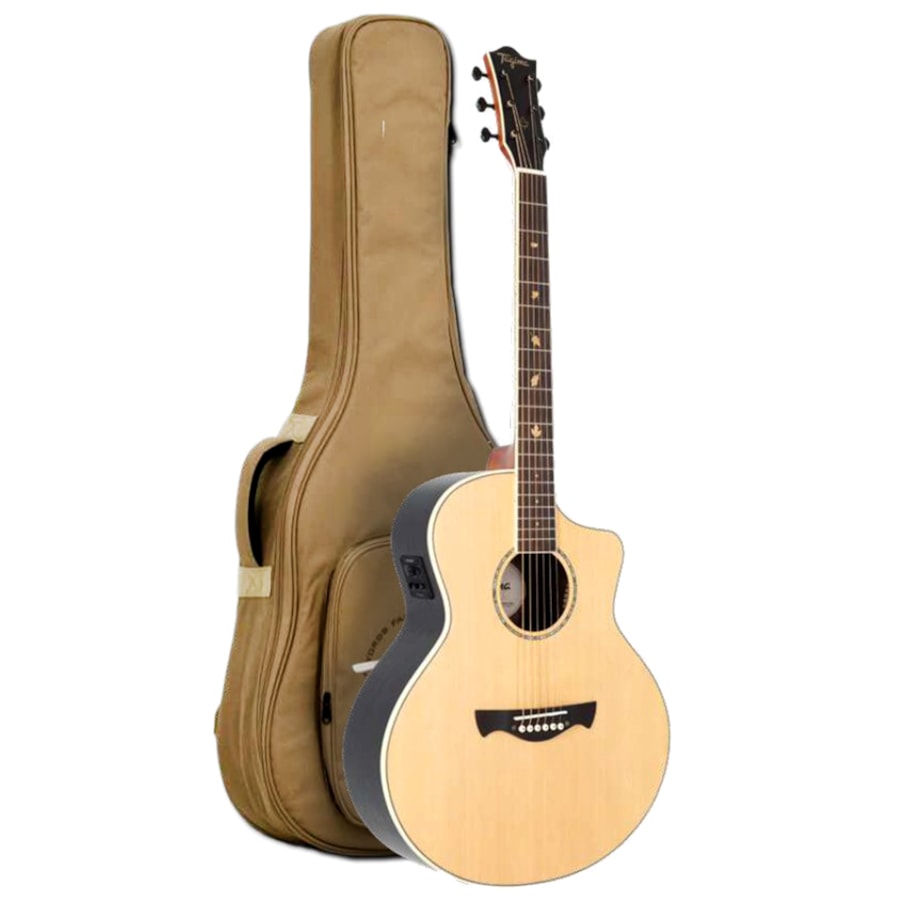 Violão Tagima Halifax NTOP Canada Natural Fosco Aço Pré Fishman C/ Bag