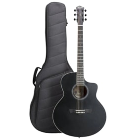 Violão Tagima Hampton Eletroacústico Aço Black Com Bag Violão Tagima Hampton Eletroacústico Aço Black Com Bag