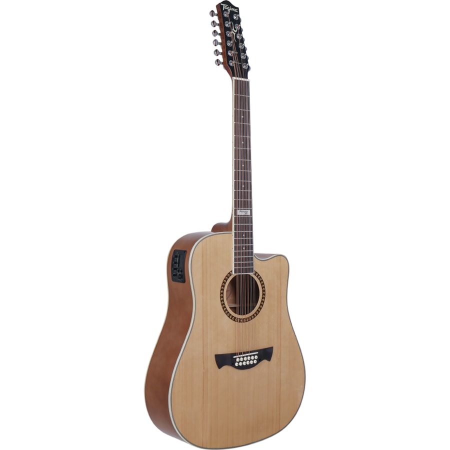 Violão Tagima Kansas XII EQ NT America Series Folk de Aço 12 Cordas Natural C/ Afinador