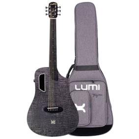 Violão Tagima Lumi-X Smart BKF HPL 36 Mini Preto Sparkle Satin Aço C/ Efeitos e Bag