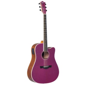 Violão Tagima Safir DPSK Deep Purple Sparkle Eletroacústico Folk Aço