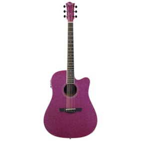 Violão Tagima Safir DPSK Deep Purple Sparkle Eletroacústico Folk Aço