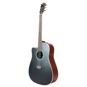 Violão Tagima Sunset EQ BKOP LH Black Open Pore Fosco Canhoto Eletroacústico Folk Aço C/ Bag