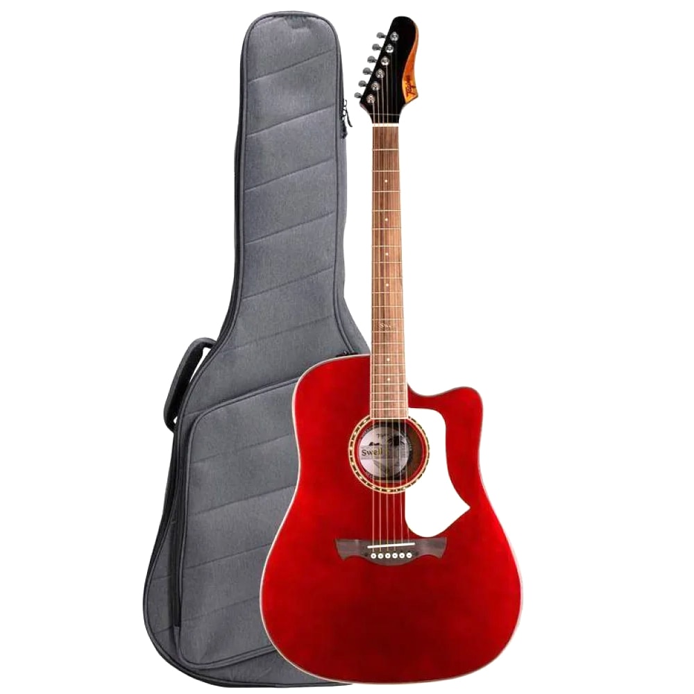 Violão Tagima Swell Deluxe Aço Candy Apple CA C/ Bag
