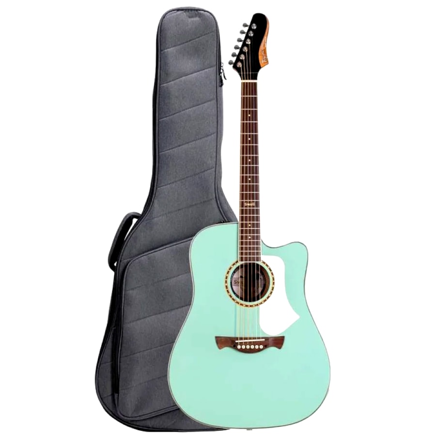 Violão Tagima Swell Deluxe Aço EQ Turquoise Green TQG C/ Bag