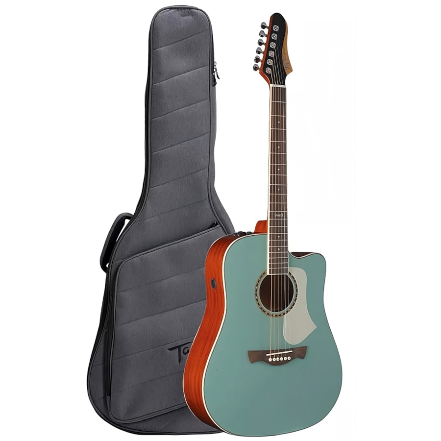 Violão Tagima Swell LPB Deluxe Folk Aço Lake Placid Blue C/ Bag Violão Tagima Swell LPB Deluxe Folk Aço Lake Placid Blue C/ Bag
