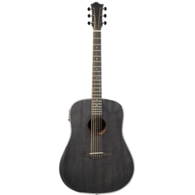 Violão Tagima TBW-300 BK Black Wood Series Preto Fosco Eletroacústico Folk Half Cutaway Aço