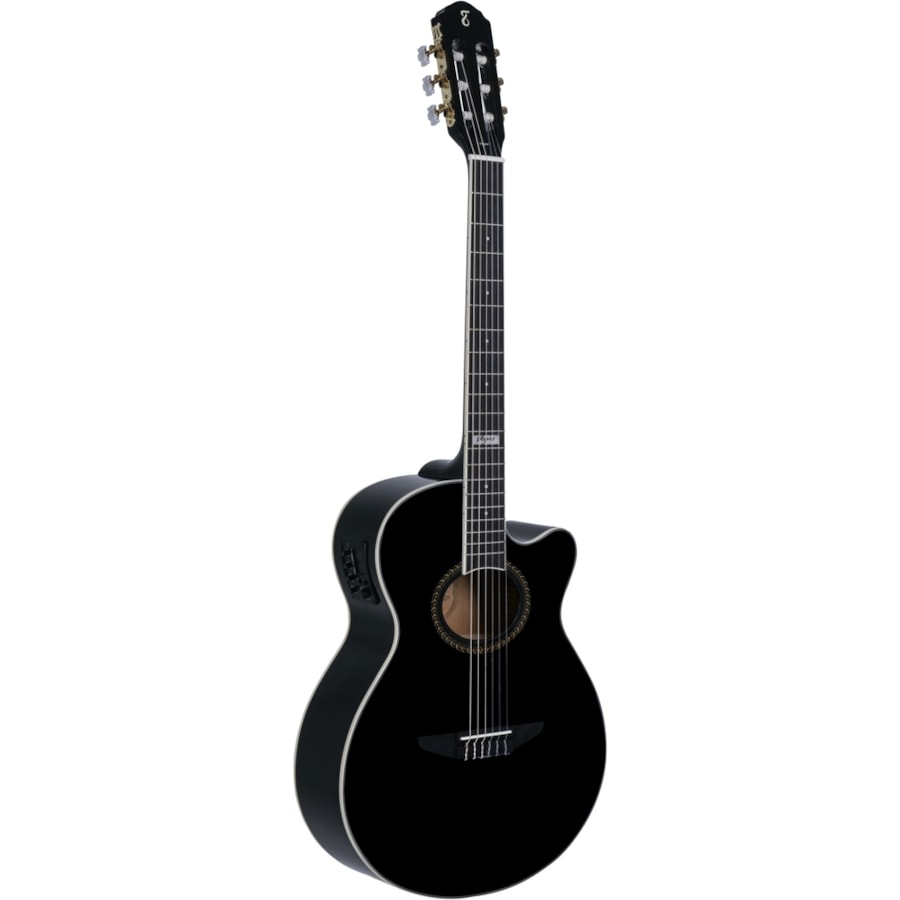 Violão Tagima Vegas BK America Series Mini Jumbo De Nylon C/ Afinador Preto