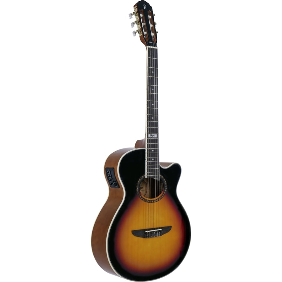 Violão Tagima Vegas SB America Series Mini Jumbo De Nylon C/ Afinador Sunburst