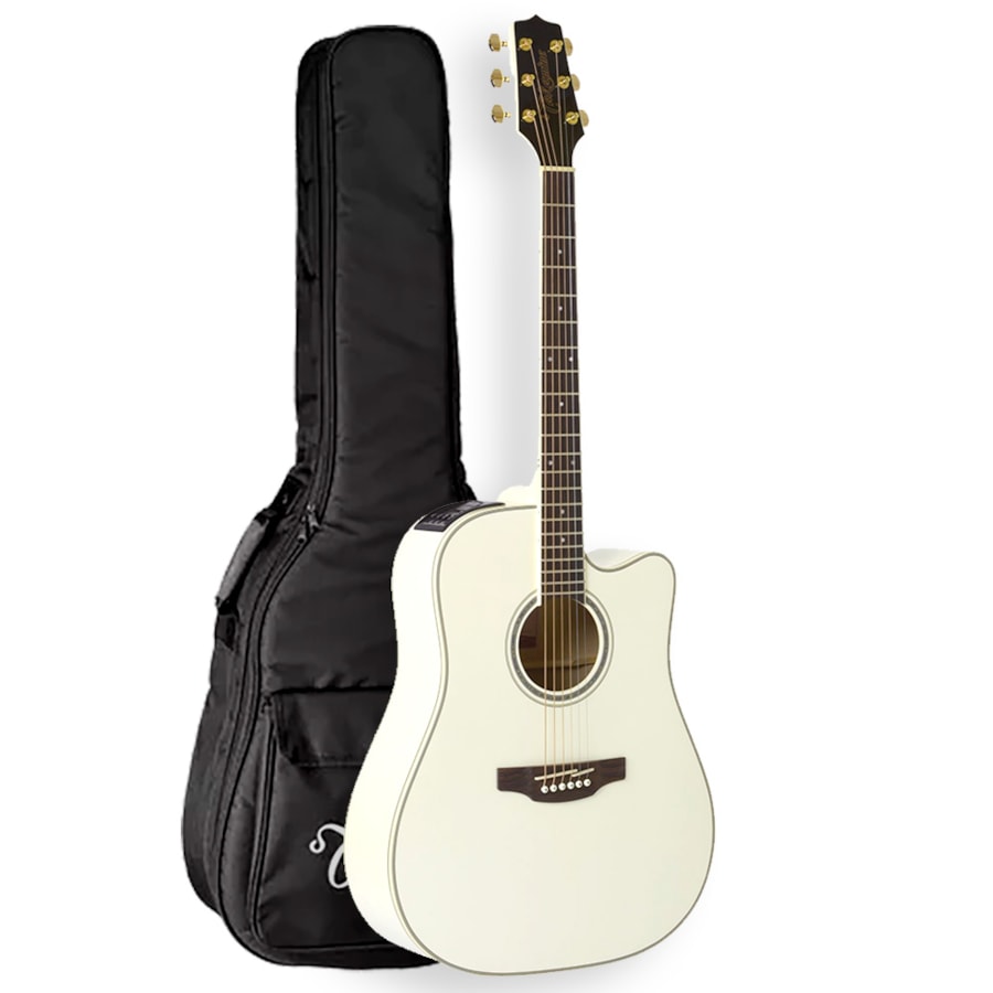 Violão Takamine GD37CE PW Pearl White Pré TP-3G Violão Takamine GD37CE PW Pearl White Pré TP-3G