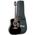 Violão Takamine Japonês EF341SC BK Preto Eletroacústico Aço C/ Semi Case