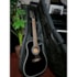 Violão Takamine Japonês EF341SC BK Preto Eletroacústico Aço C/ Semi Case