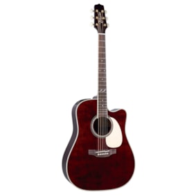 Violão Takamine Japonês JJ325S RCL Red Stain Eletroacústico Aço C/ Semi Case