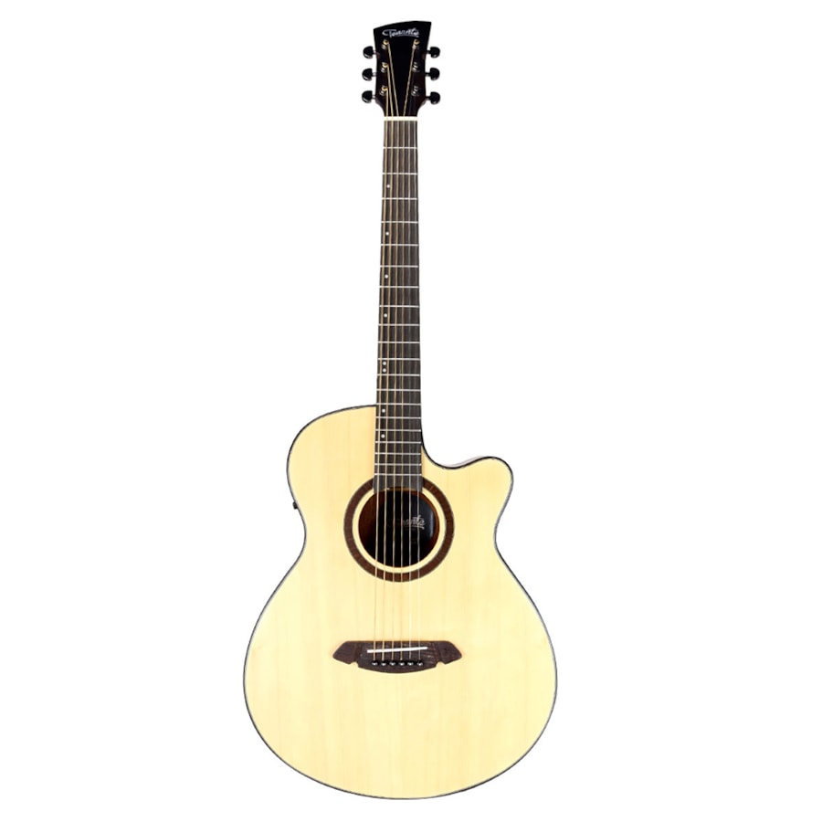 Violão Tonante VGAB1954N40 Linha Abalone Mini Jumbo 40" de Aço Natural C/ Afinador e Tampo Sólido