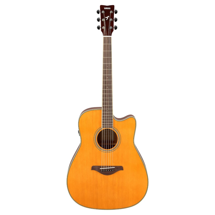 Violão Yamaha FGC-TA VT TransAcoustic Folk de Aço Vintage Tint com Pré SYSTEM70 C/ Efeitos