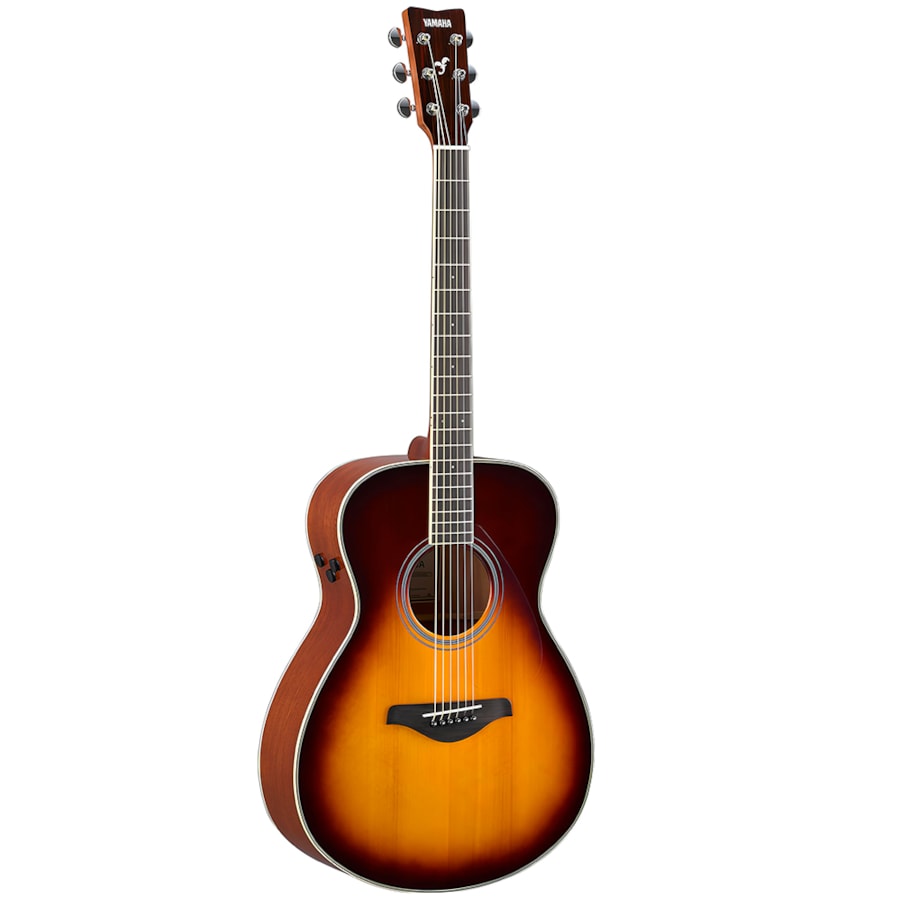 Violão Yamaha FS-TA BS Brown Sunburst TransAcoustic Concert  Aço Com Efeitos