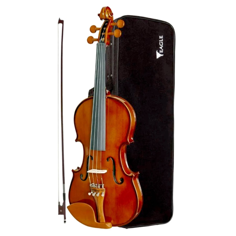 Violino Eagle VE144 4/4 Rajado Envernizado com Estojo Violino Eagle VE144 4/4 Rajado Envernizado com Estojo