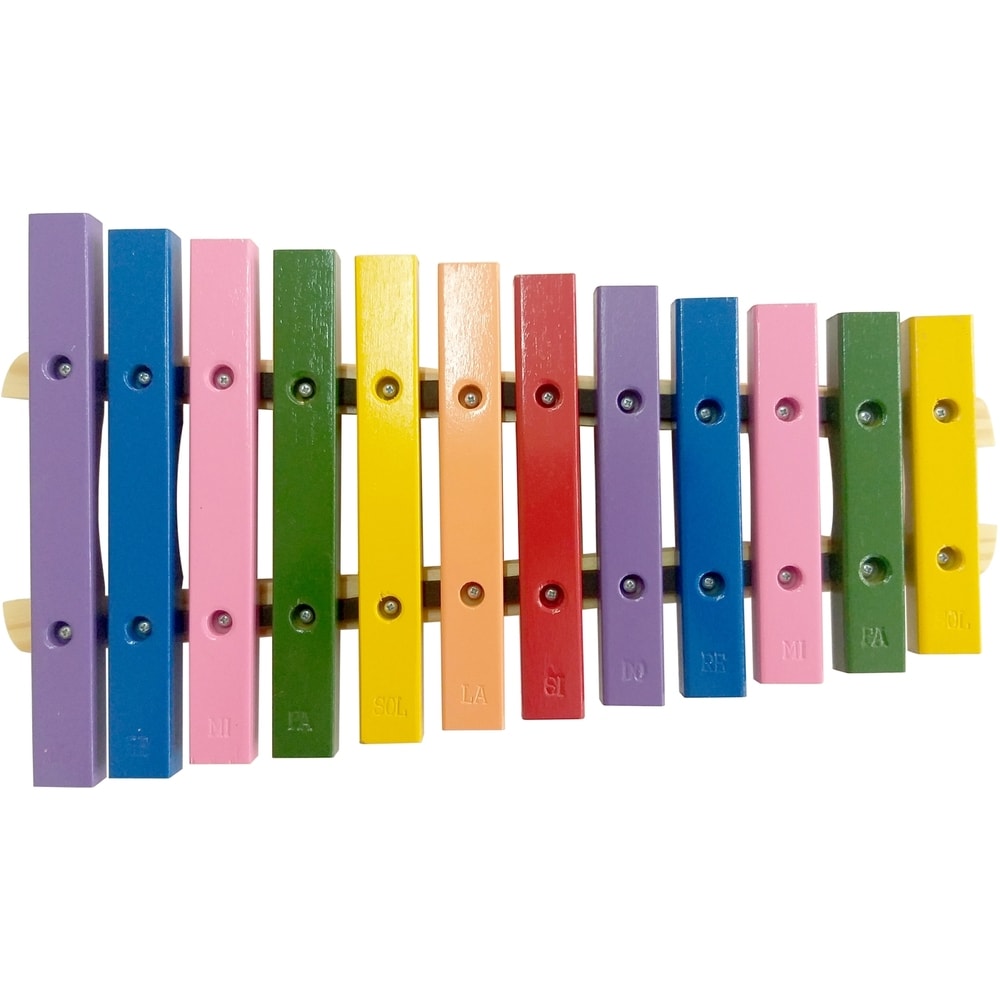 Xilofone Infantil Vibratom de Madeira com 12 Teclas P2110 Colorido